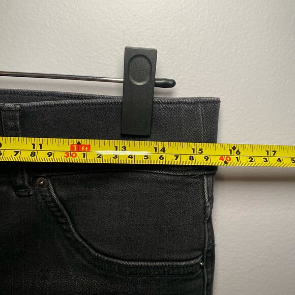 Spanx Women's size Medium Straight Leg Pants Vintage Black Ankle Denim Preppy - Picture 9 of 11